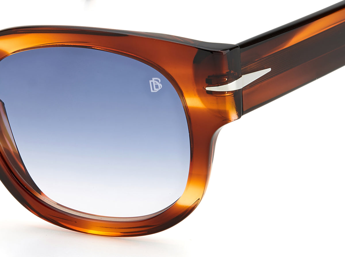 David Beckham DB 7046/S Black Horn/ Green Lens