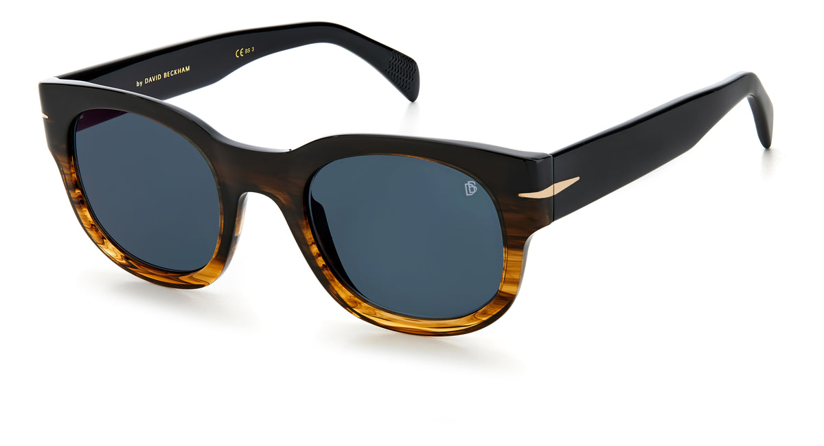 David Beckham DB 7046/S Black Horn/ Green Lens