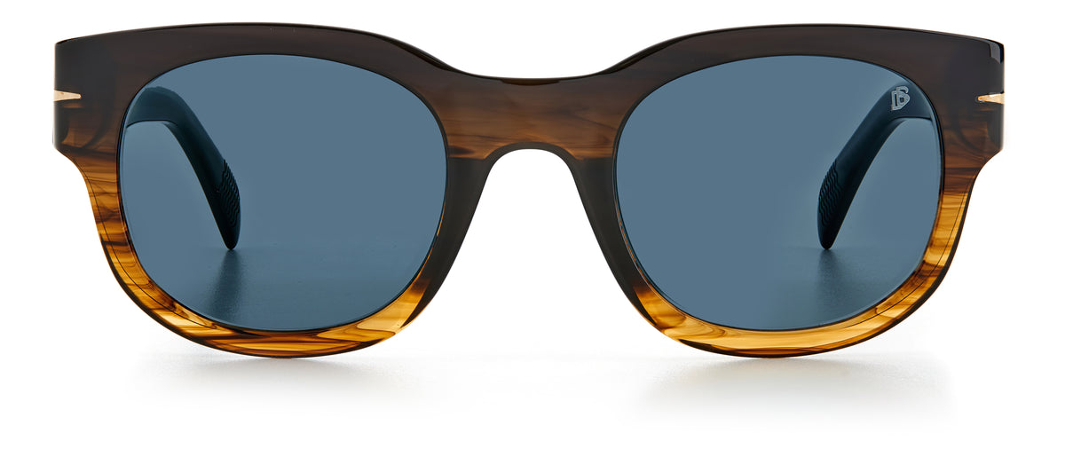 David Beckham DB 7046/S Black Horn/ Green Lens