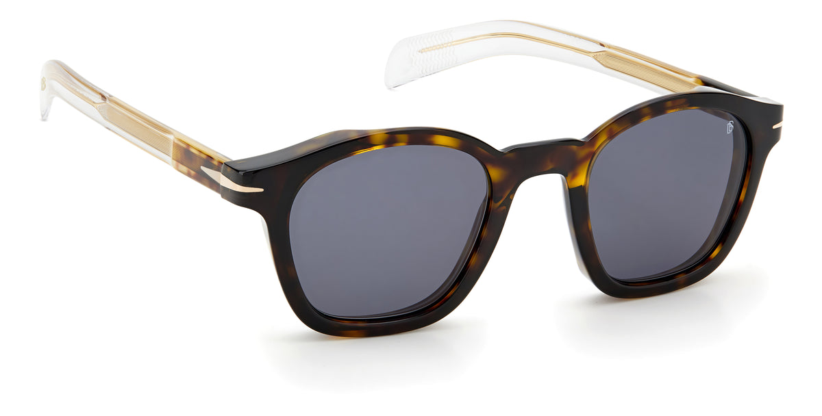 David Beckham DB 7046/S Black Horn/ Green Lens