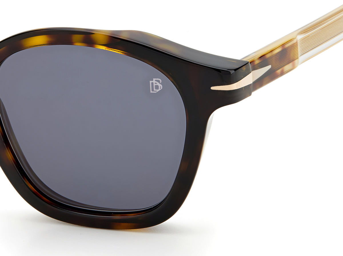 David Beckham DB 7046/S Black Horn/ Green Lens