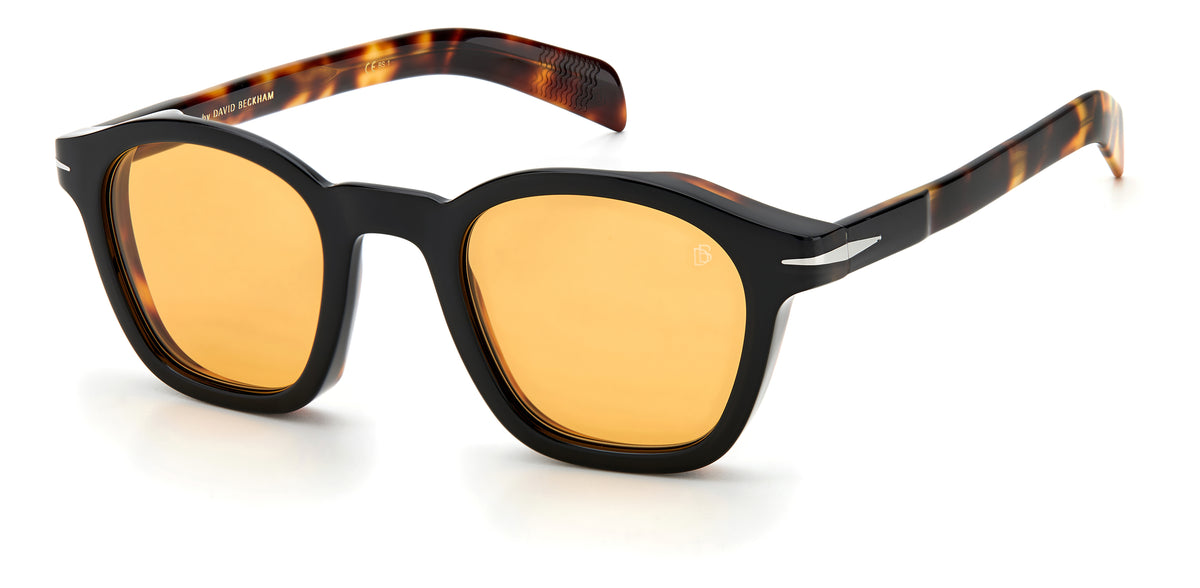 David Beckham DB 7046/S Black Horn/ Green Lens