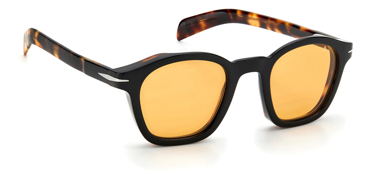 David Beckham DB 7046/S Black Horn/ Green Lens