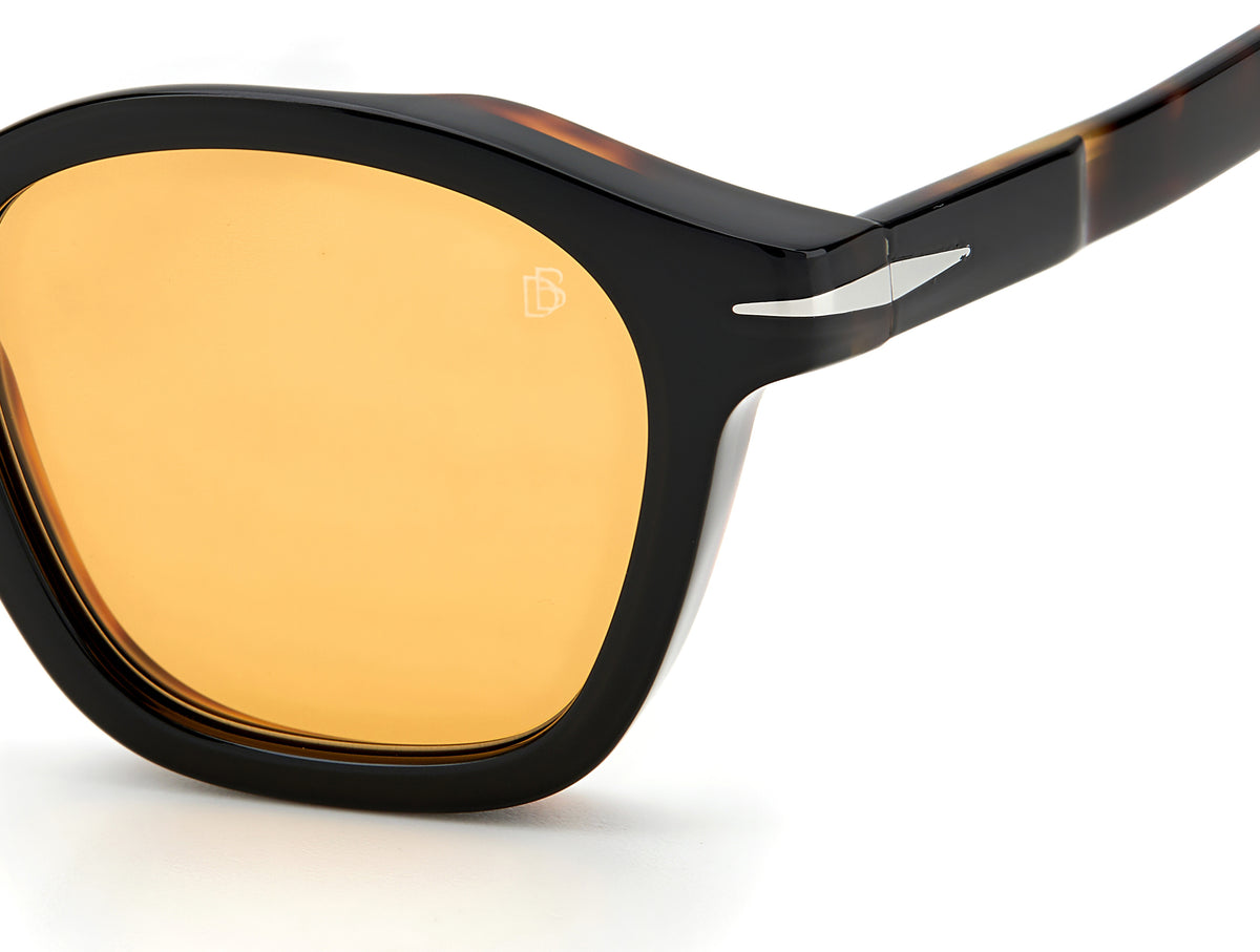 David Beckham DB 7046/S Black Horn/ Green Lens