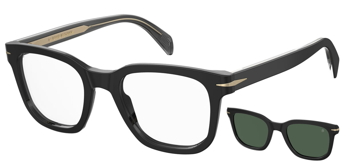 David Beckham DB 7043/CS Black/ Green Lens Polarised