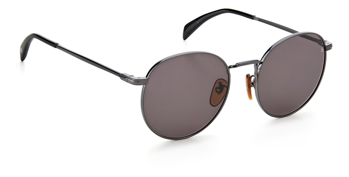 David Beckham DB 7057/F/S Matte Black/ Green Lens 56 / Plastic / Metal