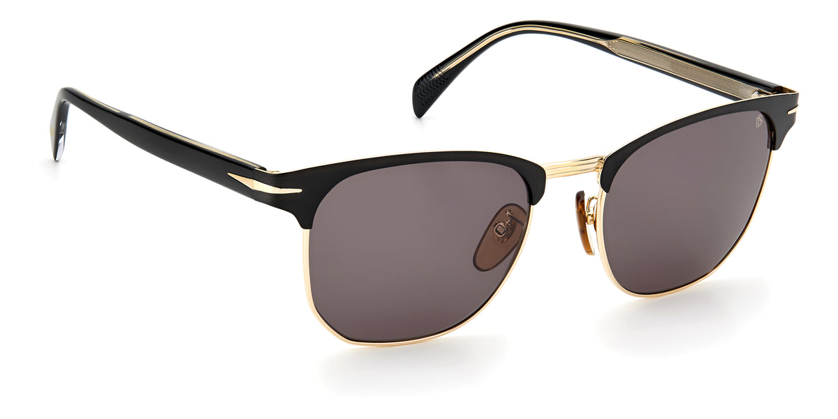 David Beckham DB 7057/F/S Matte Black Gold/ Grey Lens 56 / Plastic / Metal