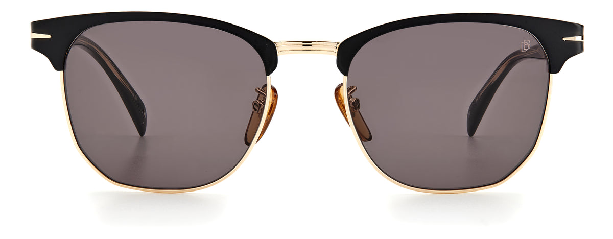 David Beckham DB 7057/F/S Matte Black Gold/ Grey Lens 56 / Plastic / Metal