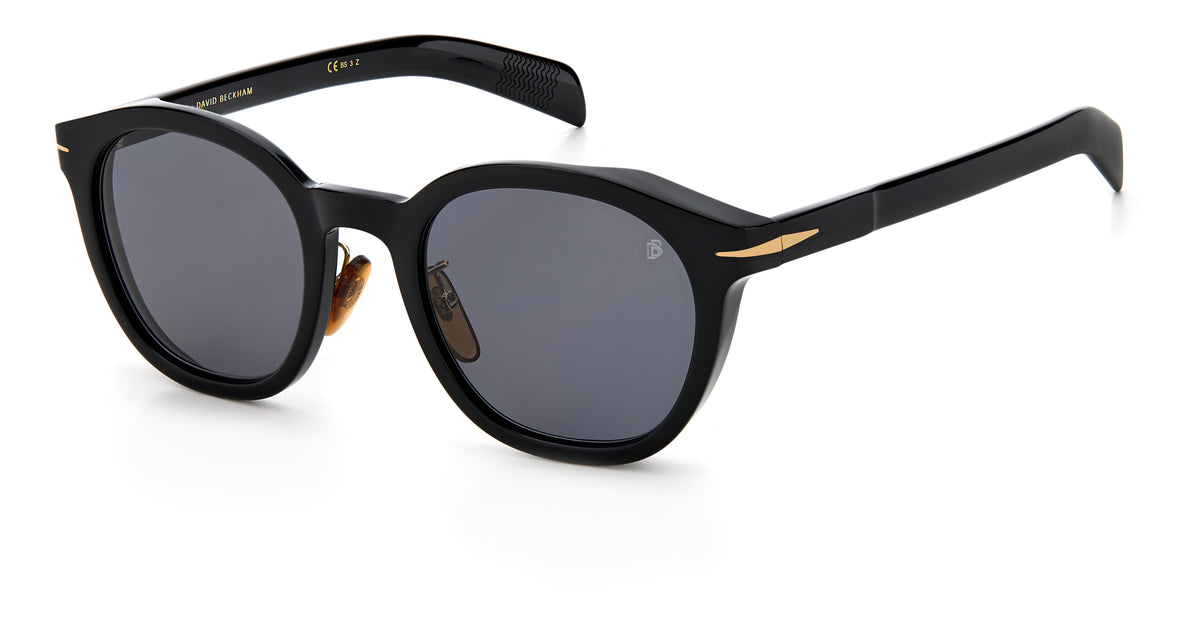 David Beckham DB 7057/F/S Matte Black/ Green Lens 56 / Plastic / Metal