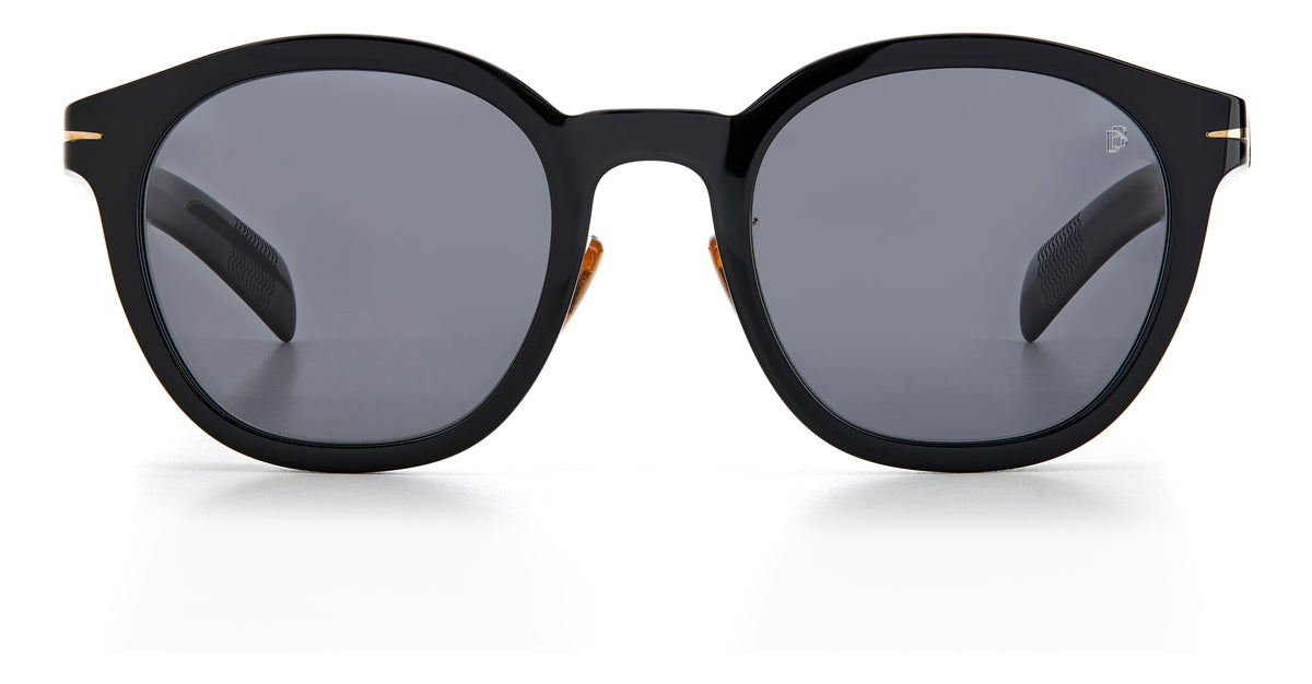David Beckham DB 7057/F/S Matte Black/ Green Lens 56 / Plastic / Metal
