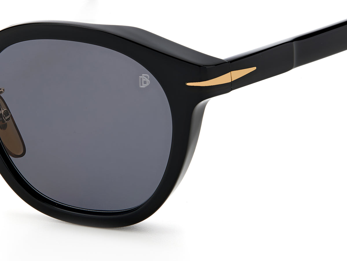 David Beckham DB 7057/F/S Matte Black/ Green Lens 56 / Plastic / Metal