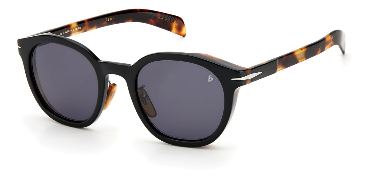 David Beckham DB 7057/F/S Matte Black/ Green Lens 56 / Plastic / Metal