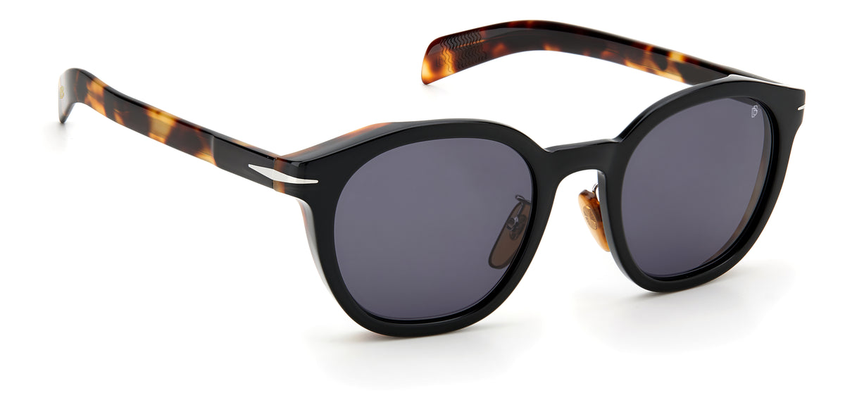 David Beckham DB 7057/F/S Matte Black/ Green Lens 56 / Plastic / Metal