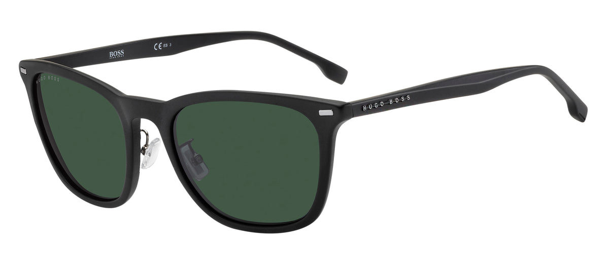 BOSS 1290/F/SK 003 56 QT Matte Black 
Green Lenses