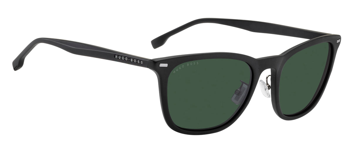 BOSS 1290/F/SK 003 56 QT Matte Black 
Green Lenses