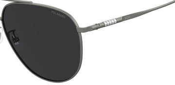 Hugo Boss BOSS 1296/F/S Matte Dark Ruthenium/ Grey Polarized 63 / Plastic / Metal