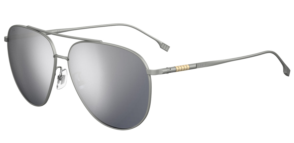 BOSS 1296/F/S Matte Ruthenium/ Silver Mirror