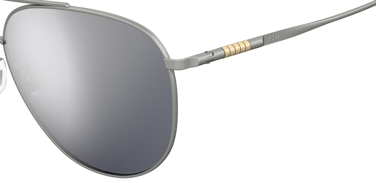 BOSS 1296/F/S Matte Ruthenium/ Silver Mirror