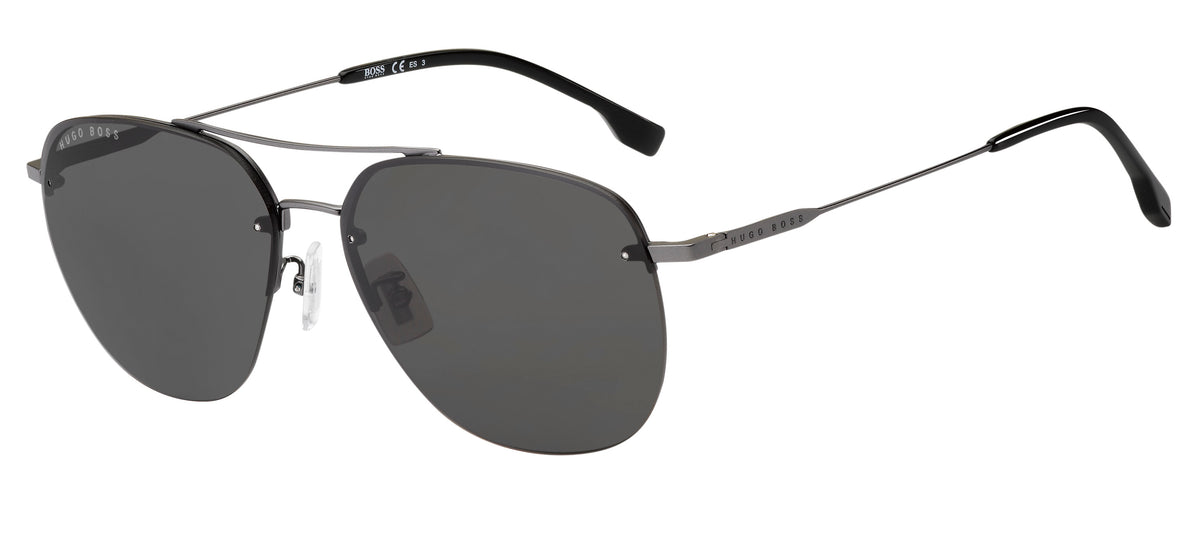BOSS 1286/F/SK R80 61 IR Matte Dark Ruthenium 
Grey Lenses