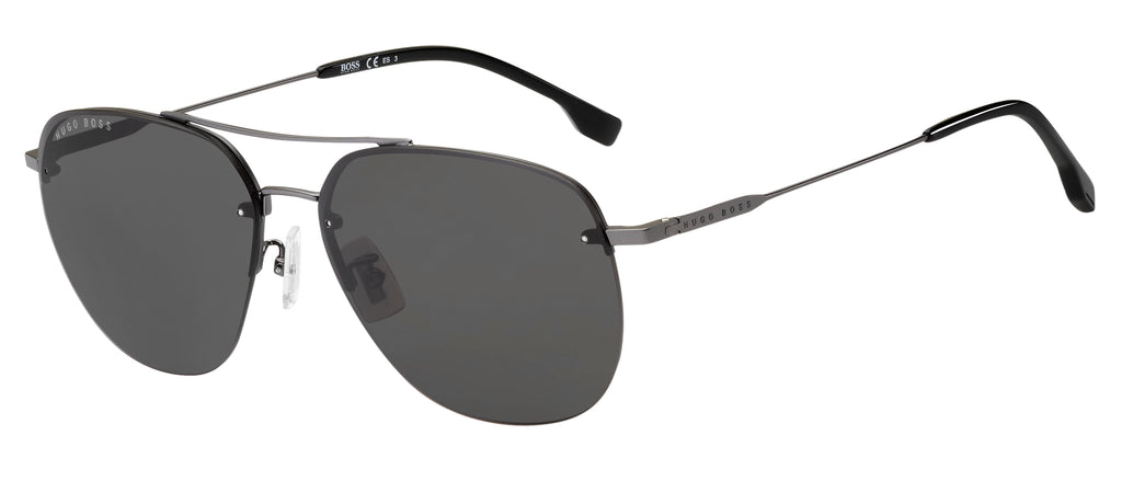 BOSS 1286/F/SK R80 61 IR Matte Dark Ruthenium 
Grey Lenses