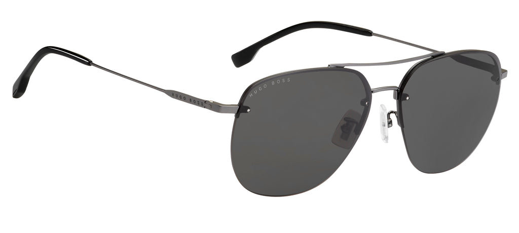 BOSS 1286/F/SK R80 61 IR Matte Dark Ruthenium 
Grey Lenses