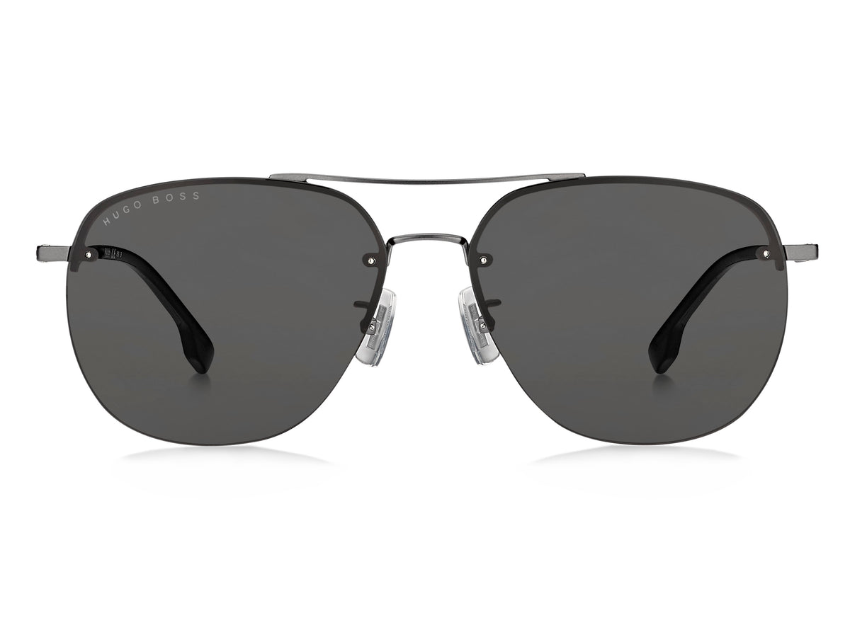 BOSS 1286/F/SK R80 61 IR Matte Dark Ruthenium 
Grey Lenses