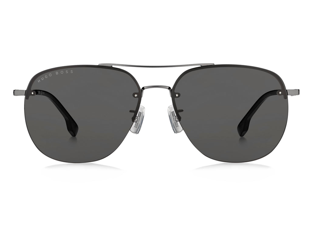 BOSS 1286/F/SK R80 61 IR Matte Dark Ruthenium 
Grey Lenses