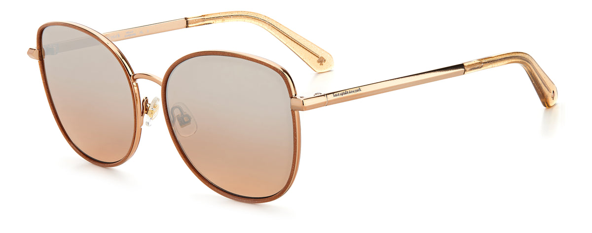 Kate Spade Maryam/G/S 204131 Red Gold/ Brown Mirrorshade Silver