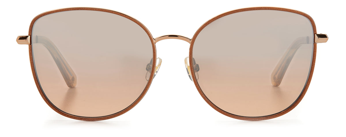 Kate Spade Maryam/G/S 204131 Red Gold/ Brown Mirrorshade Silver