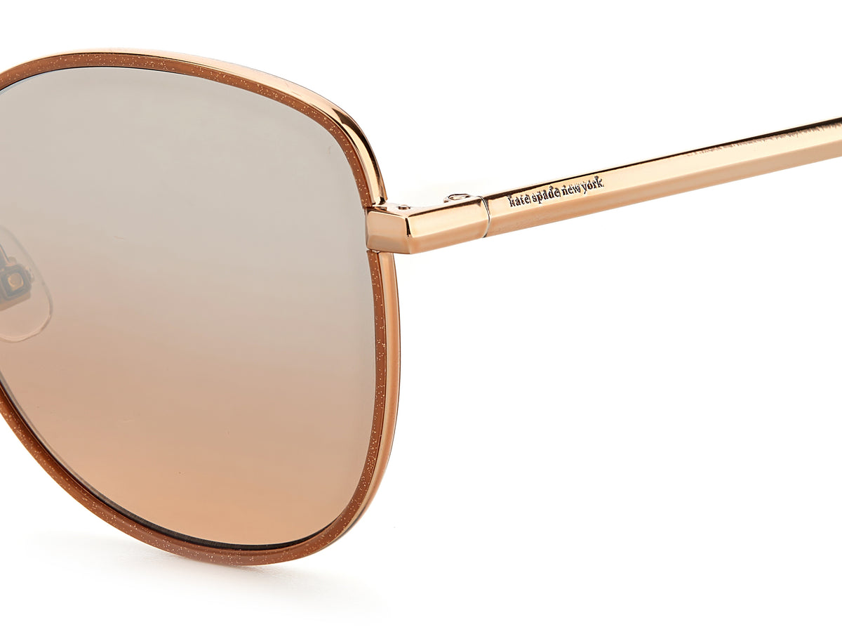 Kate Spade Maryam/G/S 204131 Red Gold/ Brown Mirrorshade Silver