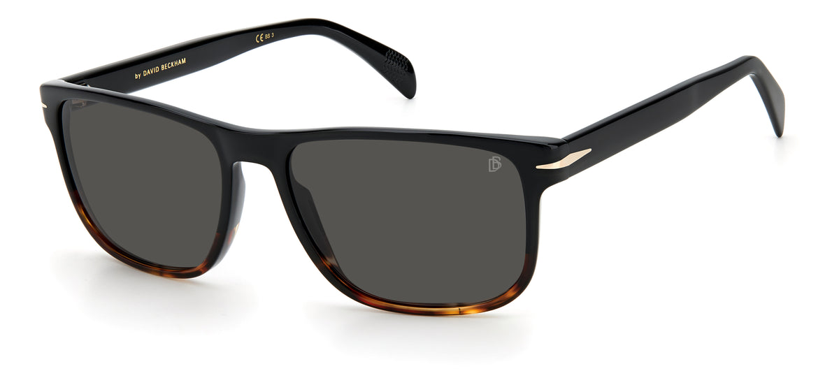 David Beckham DB 1060/S Black Horn/ Grey Lens