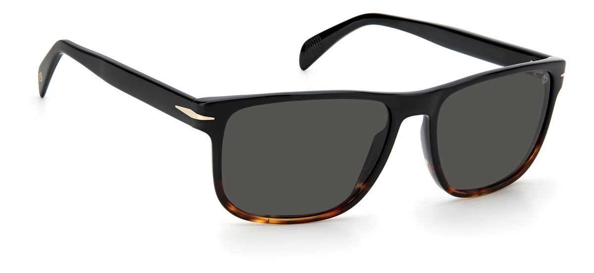 David Beckham DB 1060/S Black Horn/ Grey Lens