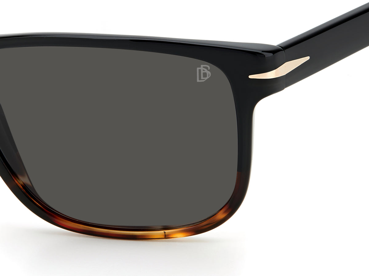 David Beckham DB 1060/S Black Horn/ Grey Lens