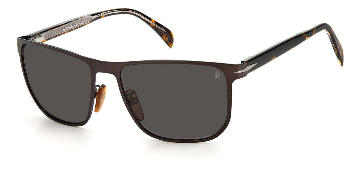 David Beckham Sunglasses DB 1061/S Matte Brown Ruthenium/ Grey Lens