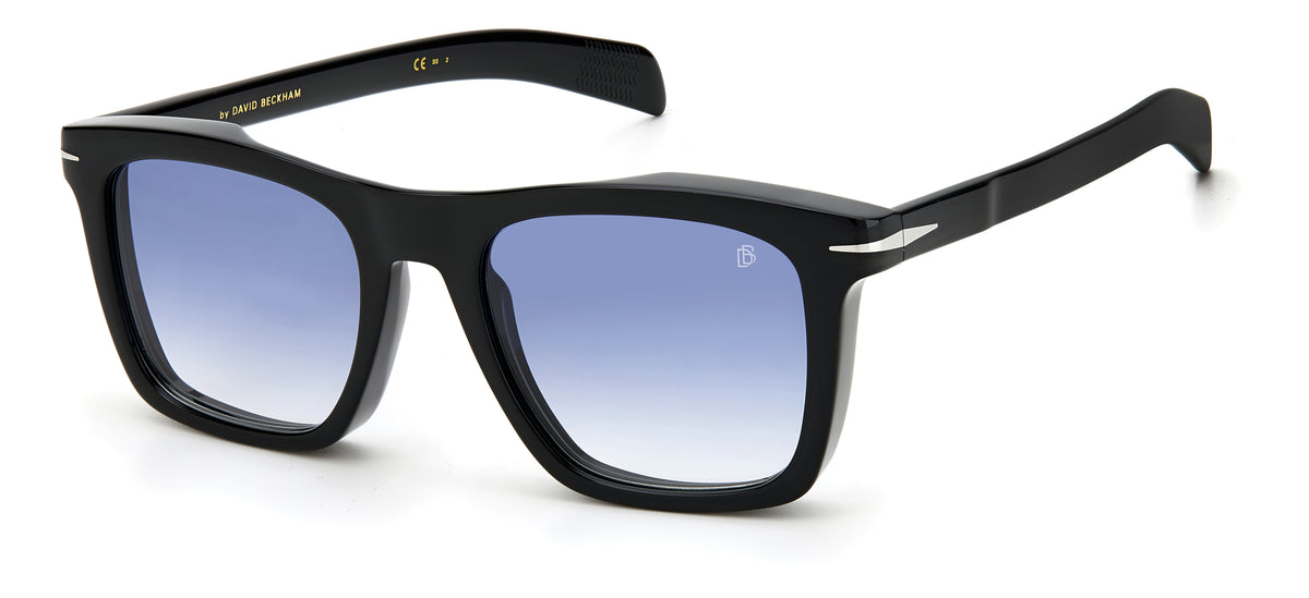 David Beckham DB 7000/S Black Silver/ Blue Lens