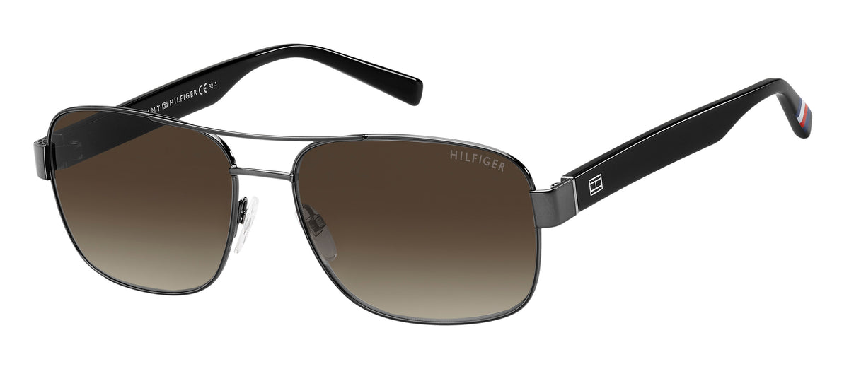 Tommy Hilfiger TH 1665/RE/S Dark Ruthenium Black/ Brown Shaded