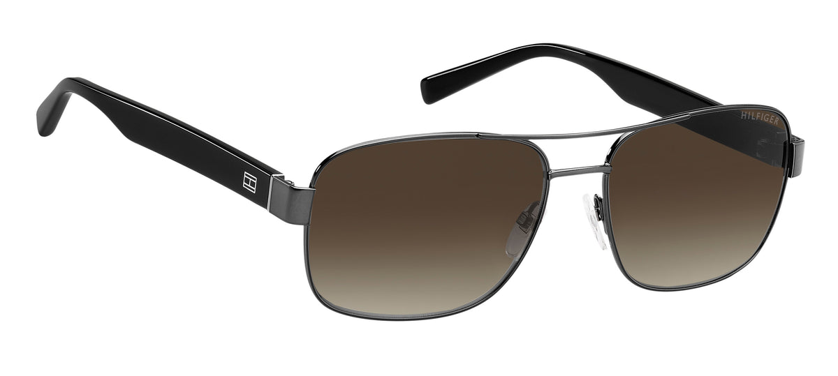 Tommy Hilfiger TH 1665/RE/S Dark Ruthenium Black/ Brown Shaded