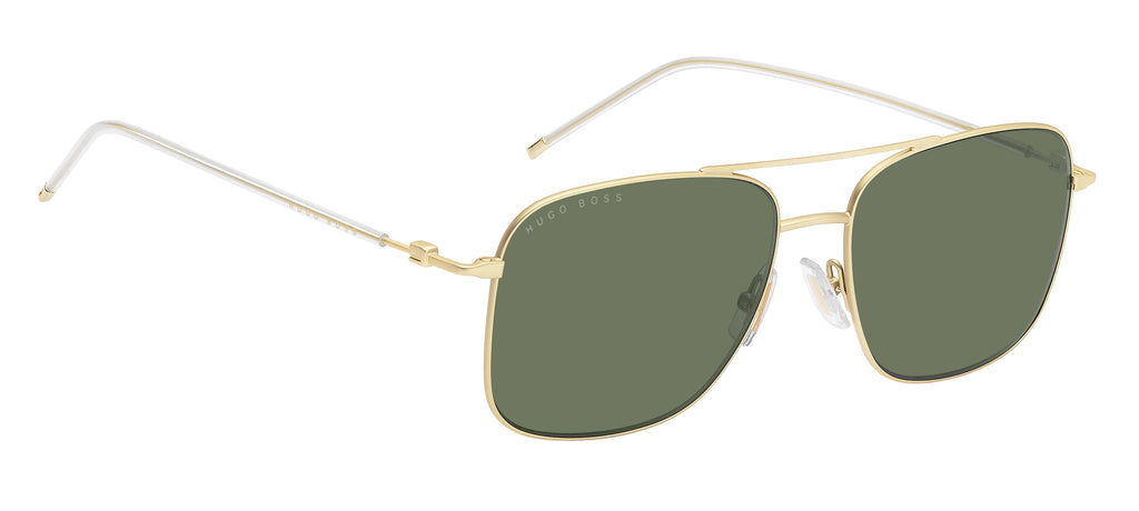BOSS 1310/S AOZ QT 58 Matte Gold 
Green Lenses