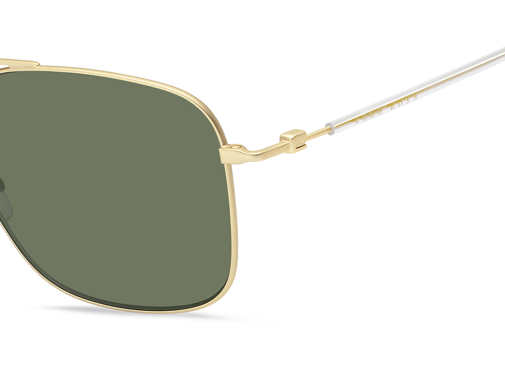 BOSS 1310/S AOZ QT 58 Matte Gold 
Green Lenses