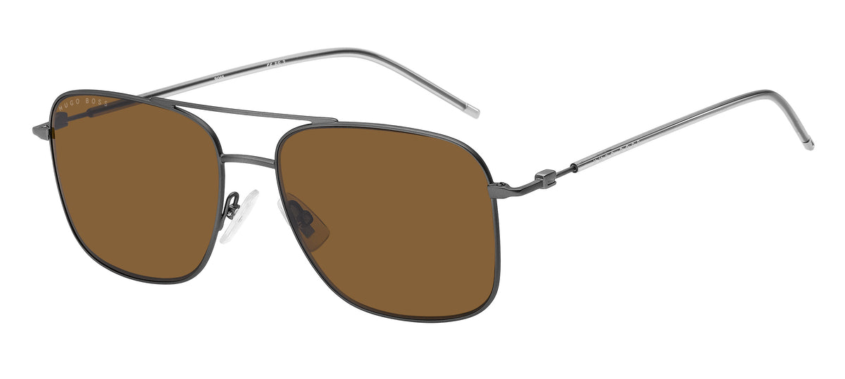 BOSS 1310/S R80 70 58 Matte Dark Ruthenium 
Brown Lenses