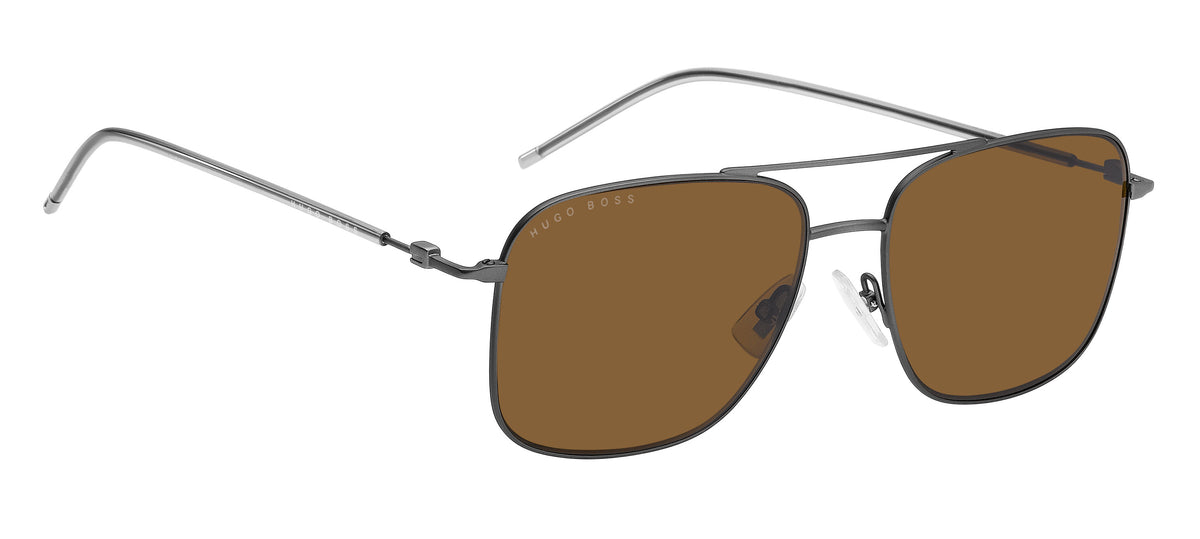 BOSS 1310/S R80 70 58 Matte Dark Ruthenium 
Brown Lenses