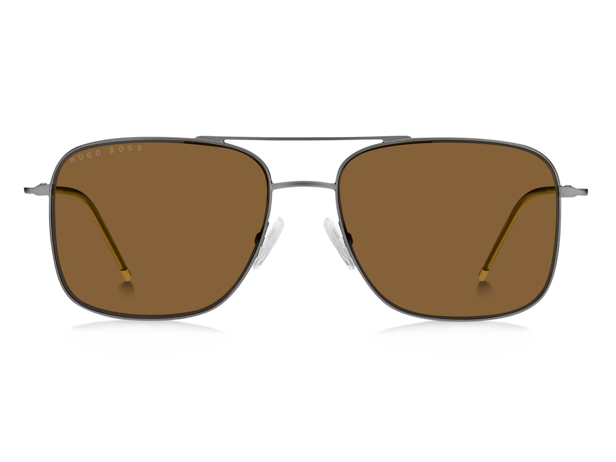 BOSS 1310/S R80 70 58 Matte Dark Ruthenium 
Brown Lenses