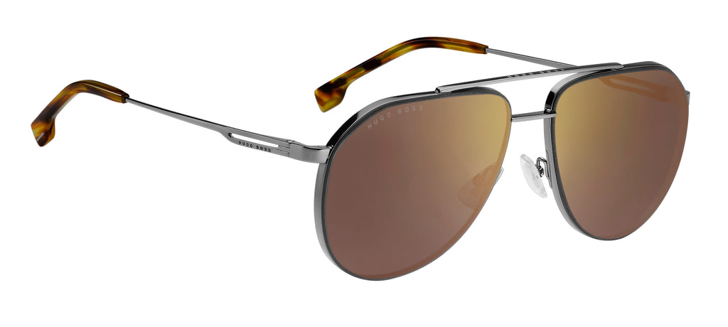 Hugo Boss BOSS 1326/S Brown Horn Ruthenium/ Gold Mirror 60 / Plastic / Metal