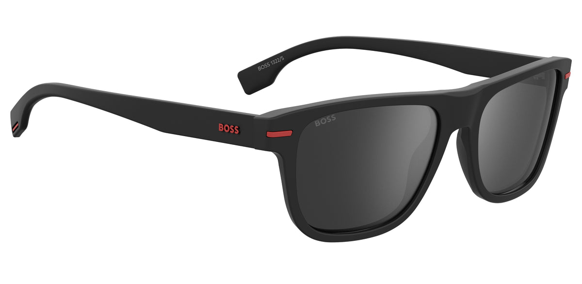 BOSS 1322/S Matte Black Red/ Silver Mirror