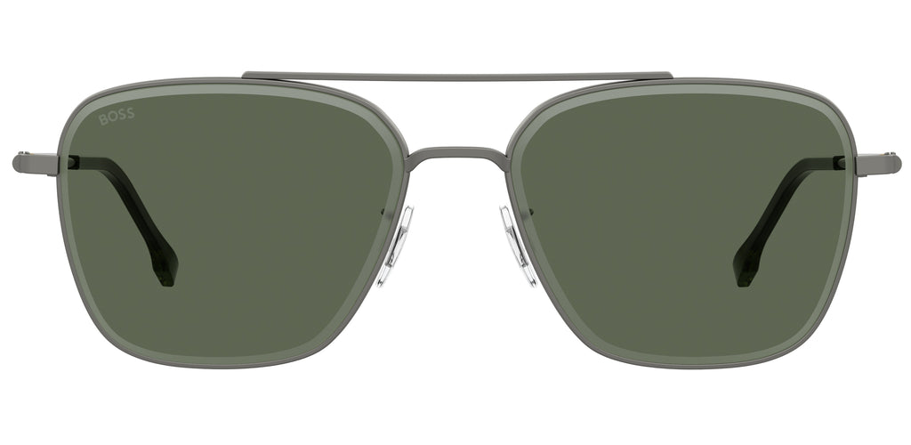BOSS 1345/F/SK R81 QT 60 Matte Ruthenium 
Green Lenses