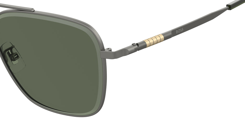 BOSS 1345/F/SK R81 QT 60 Matte Ruthenium 
Green Lenses