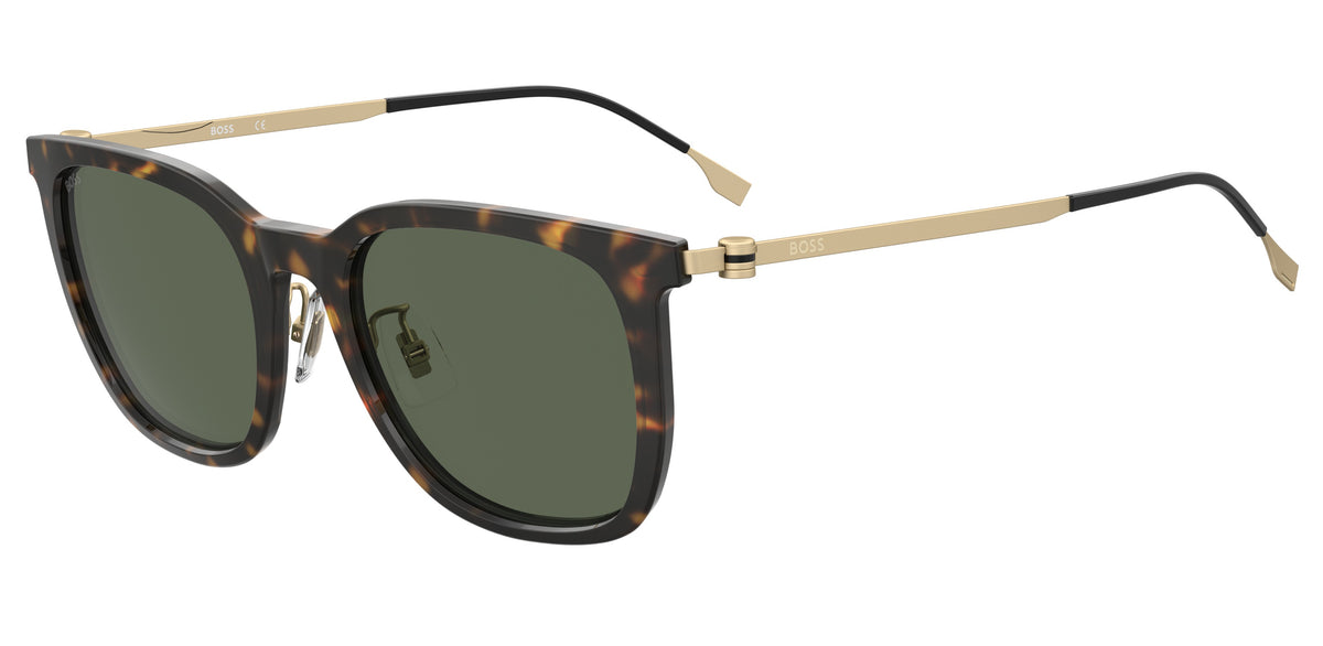 BOSS 1347/F/SK 086 QT 54 Havana 
Green Lenses