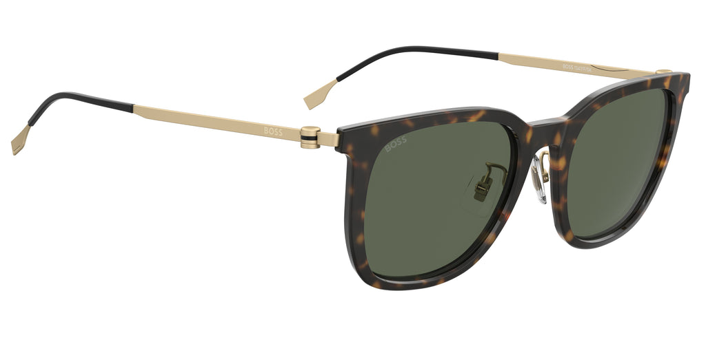 BOSS 1347/F/SK 086 QT 54 Havana 
Green Lenses