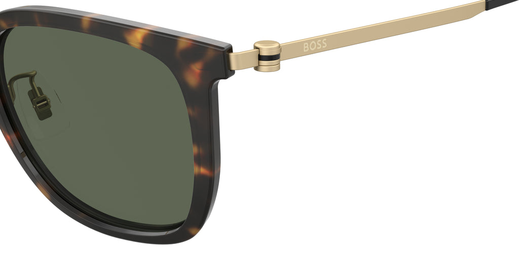 BOSS 1347/F/SK 086 QT 54 Havana 
Green Lenses