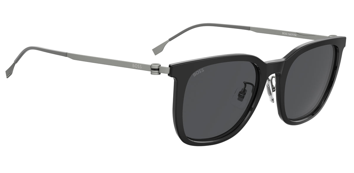 BOSS 1347/F/SK TI7 IR 54 Matte Black Ruthenium 
Grey Lenses